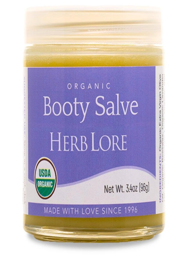 Herb Lore Organic Booty Salve – Natural Soothing Ointment – Herbal Comfort Cream for Sensitive, Delicate Areas and Itching (3.4 oz) - Image 1